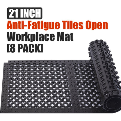8-Pack Anti-Fatigue Interlocking Drainage Mats, 21 sq ft