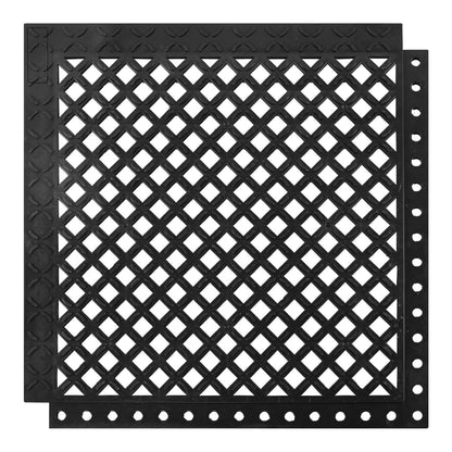 8 PCS Assemble to 21 SQFT Anti fatigue Interlocking Drainage Mat Modular for Kitchen Floor , Entrance, Workplace