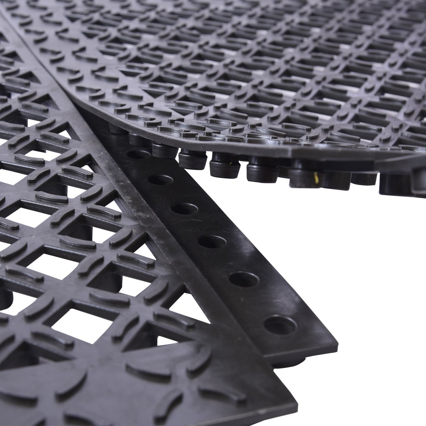 8 PCS Assemble to 21 SQFT Anti fatigue Interlocking Drainage Mat Modular for Kitchen Floor , Entrance, Workplace