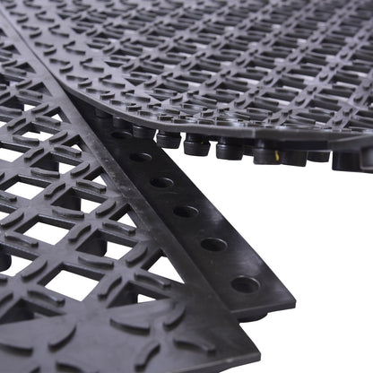 8 PCS Assemble to 21 SQFT Anti fatigue Interlocking Drainage Mat Modular for Kitchen Floor , Entrance, Workplace