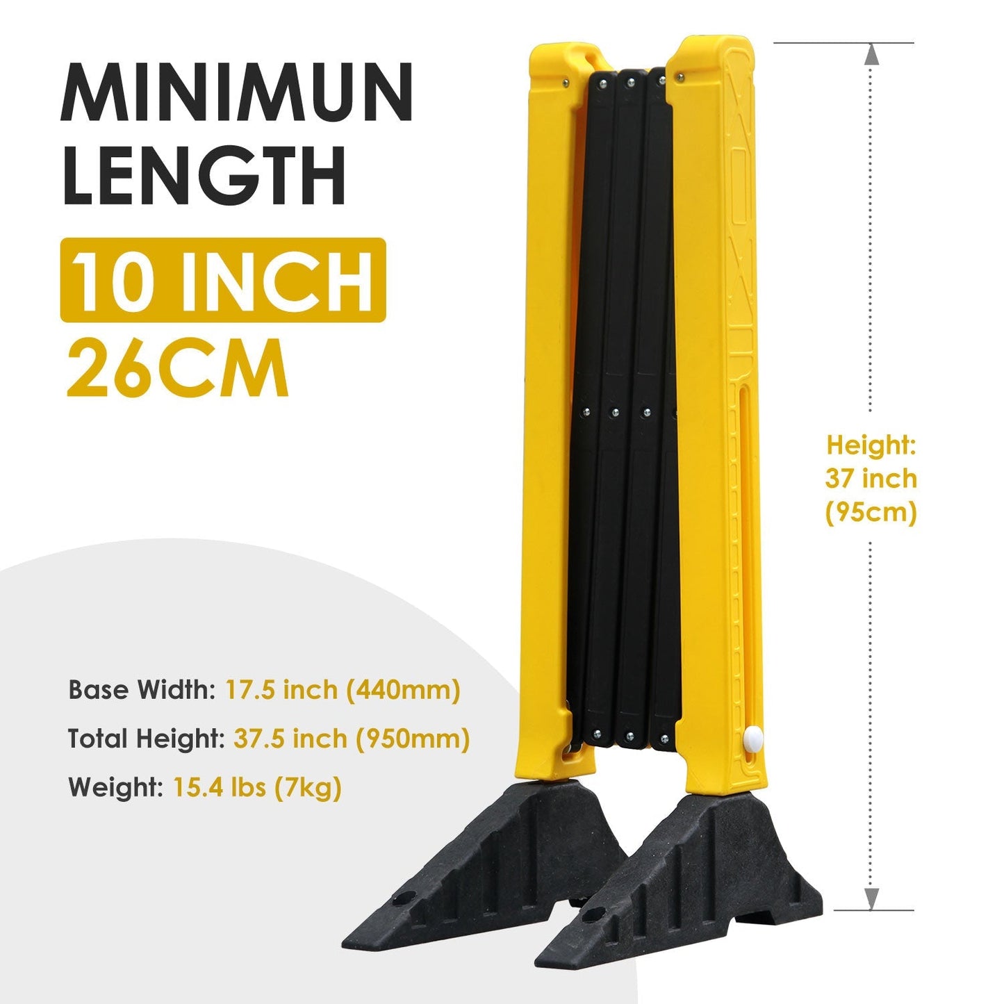270 cm Expandable Barrier with Heavy Base