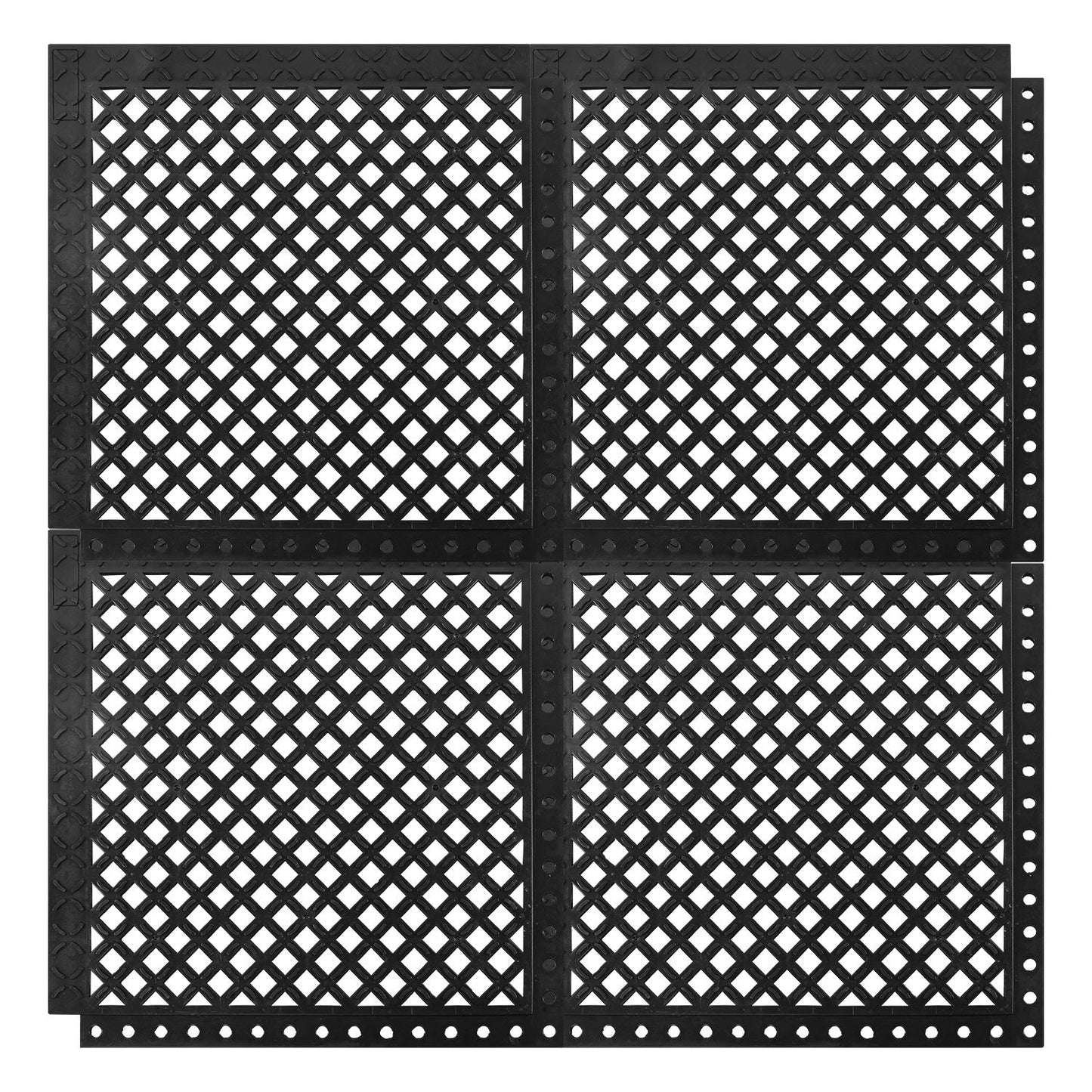 8 PCS Assemble to 21 SQFT Anti fatigue Interlocking Drainage Mat Modular for Kitchen Floor , Entrance, Workplace