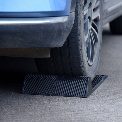 4-Pack Self-Adhesive Parking Mats with Reflective Stripes