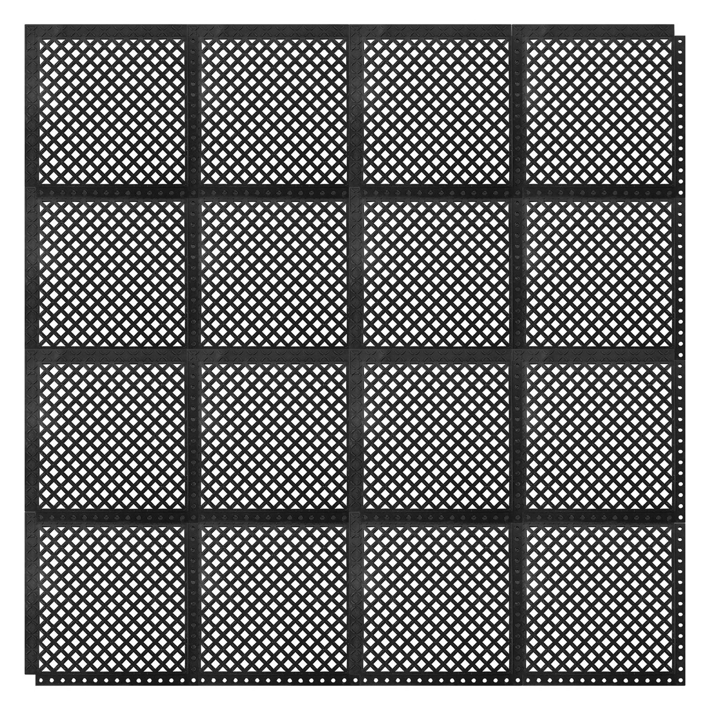 8 PCS Assemble to 21 SQFT Anti fatigue Interlocking Drainage Mat Modular for Kitchen Floor , Entrance, Workplace