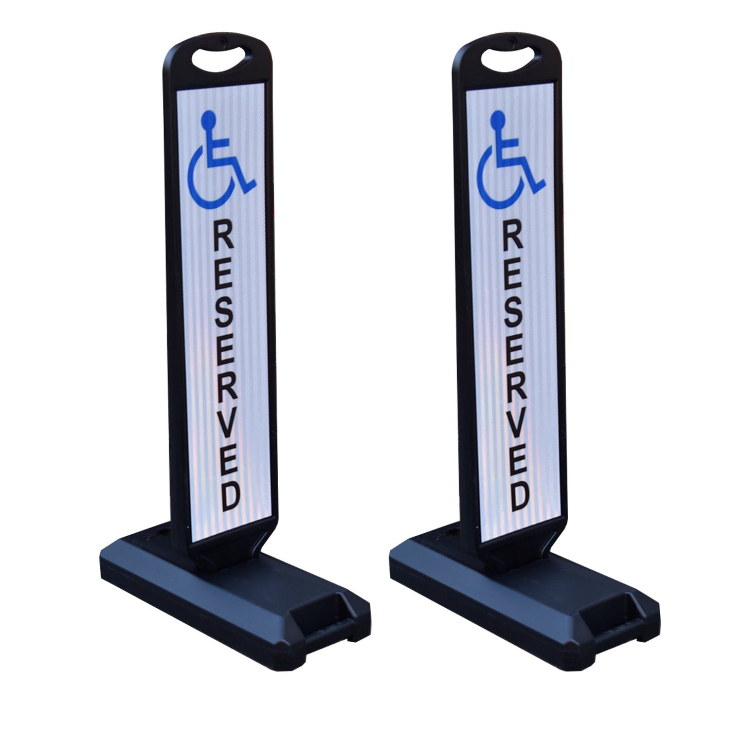 2-Pack 110 cm Double-Sided Reflective Parking Signs
