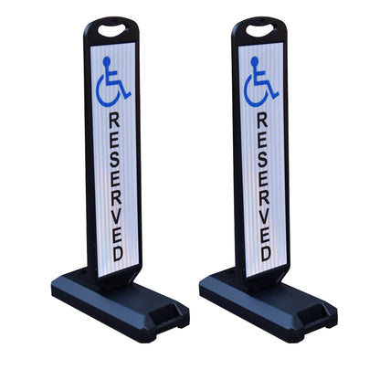 2-Pack 110 cm Double-Sided Reflective Parking Signs