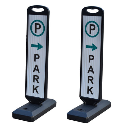 2-Pack 110 cm Double-Sided Reflective Parking Signs