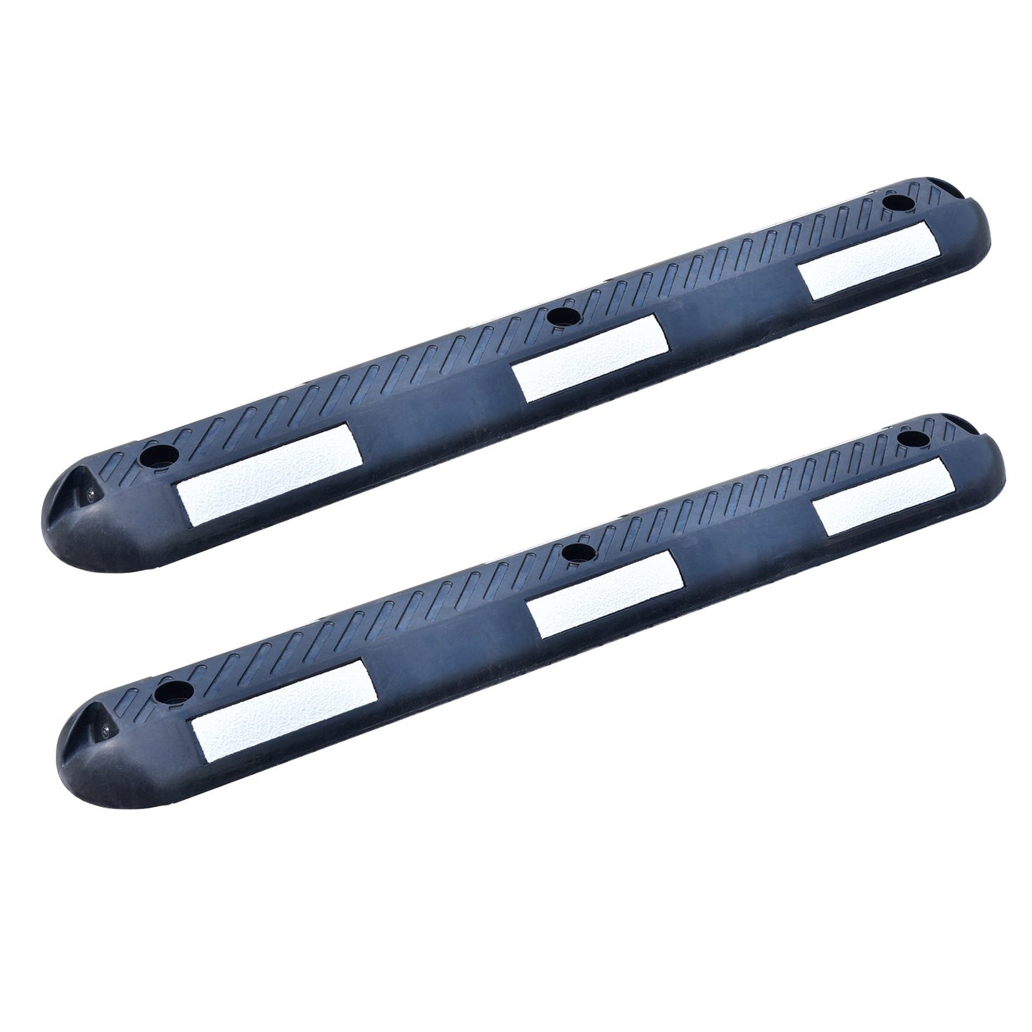2-Pack Bicycle Lane Separators, Black/White