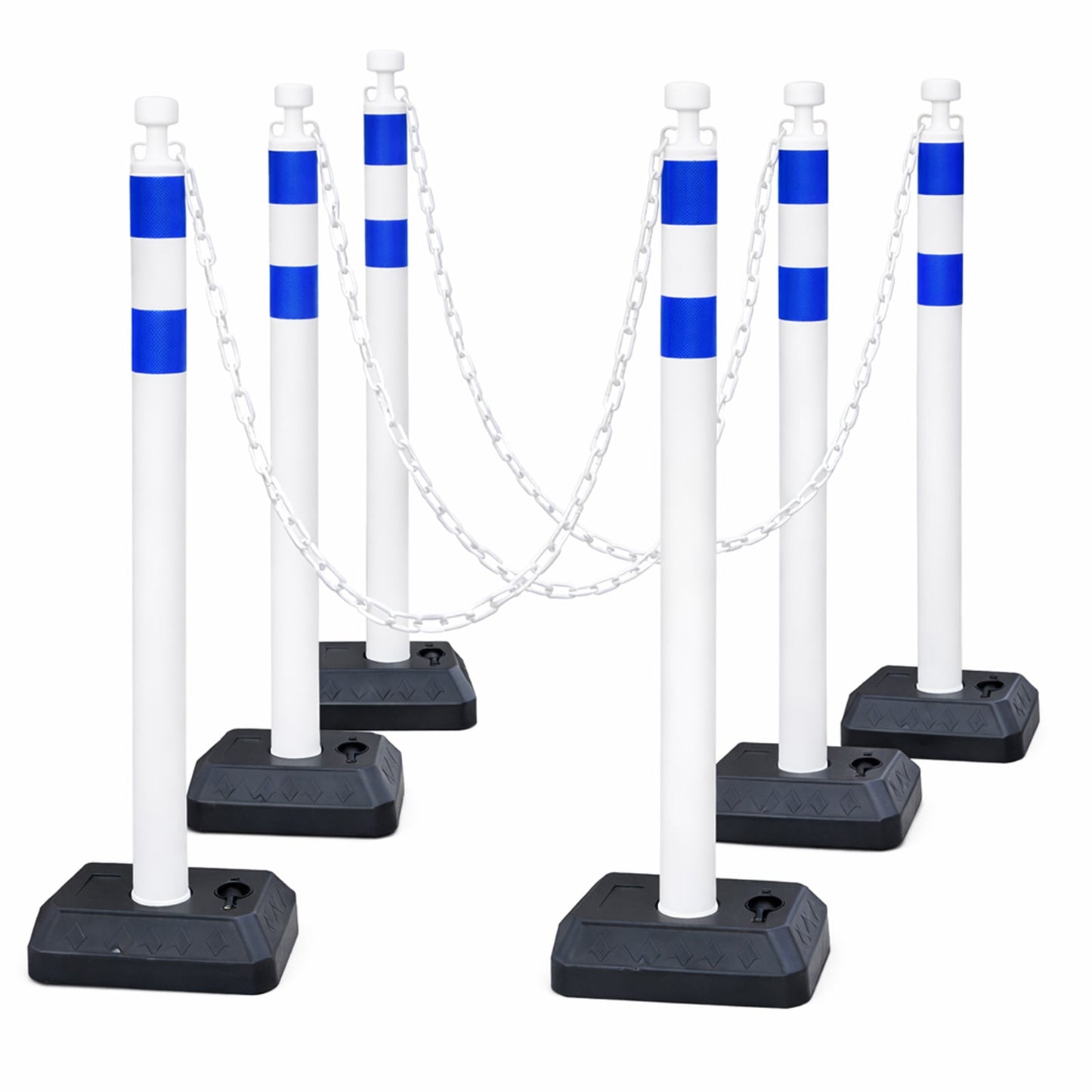 6-Pack Chain Post Set with Fillable Bases