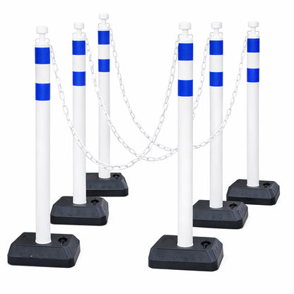 6-Pack Chain Post Set with Fillable Bases