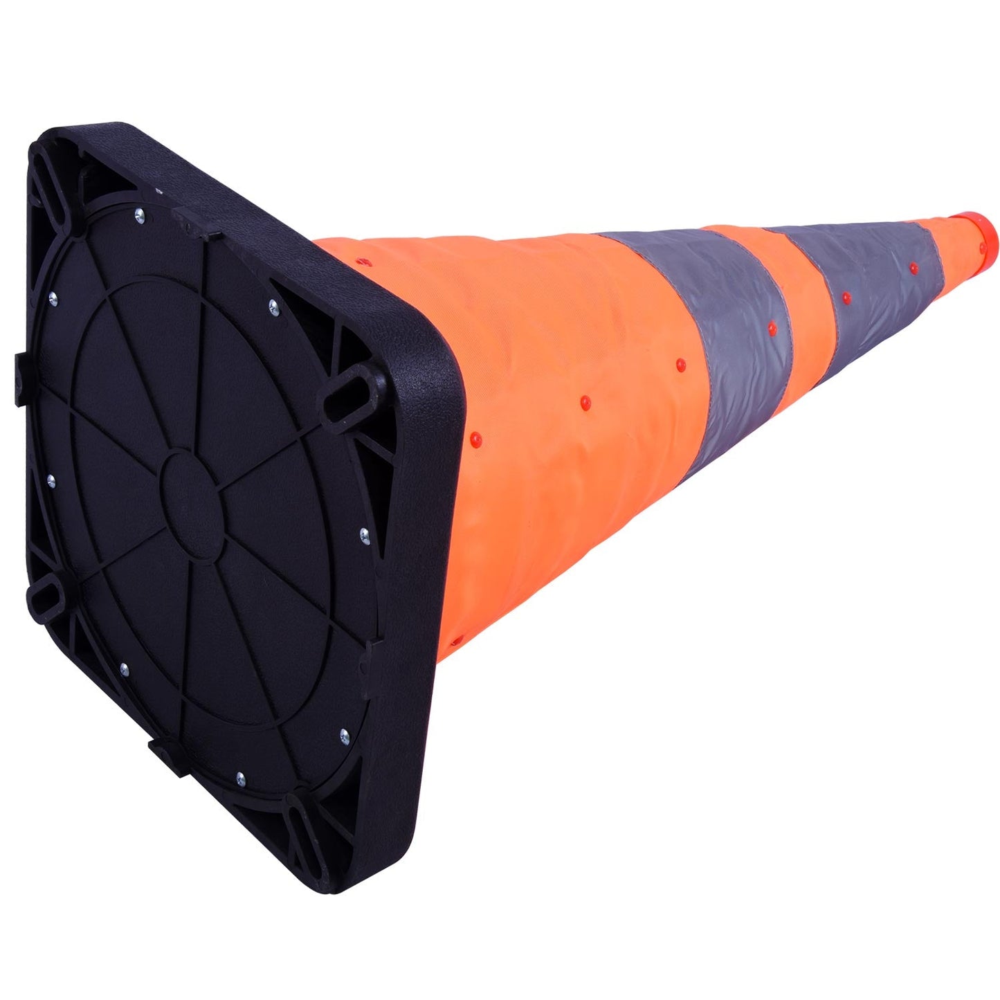 4-Pack 70 cm Collapsible Traffic Cones with Black Base