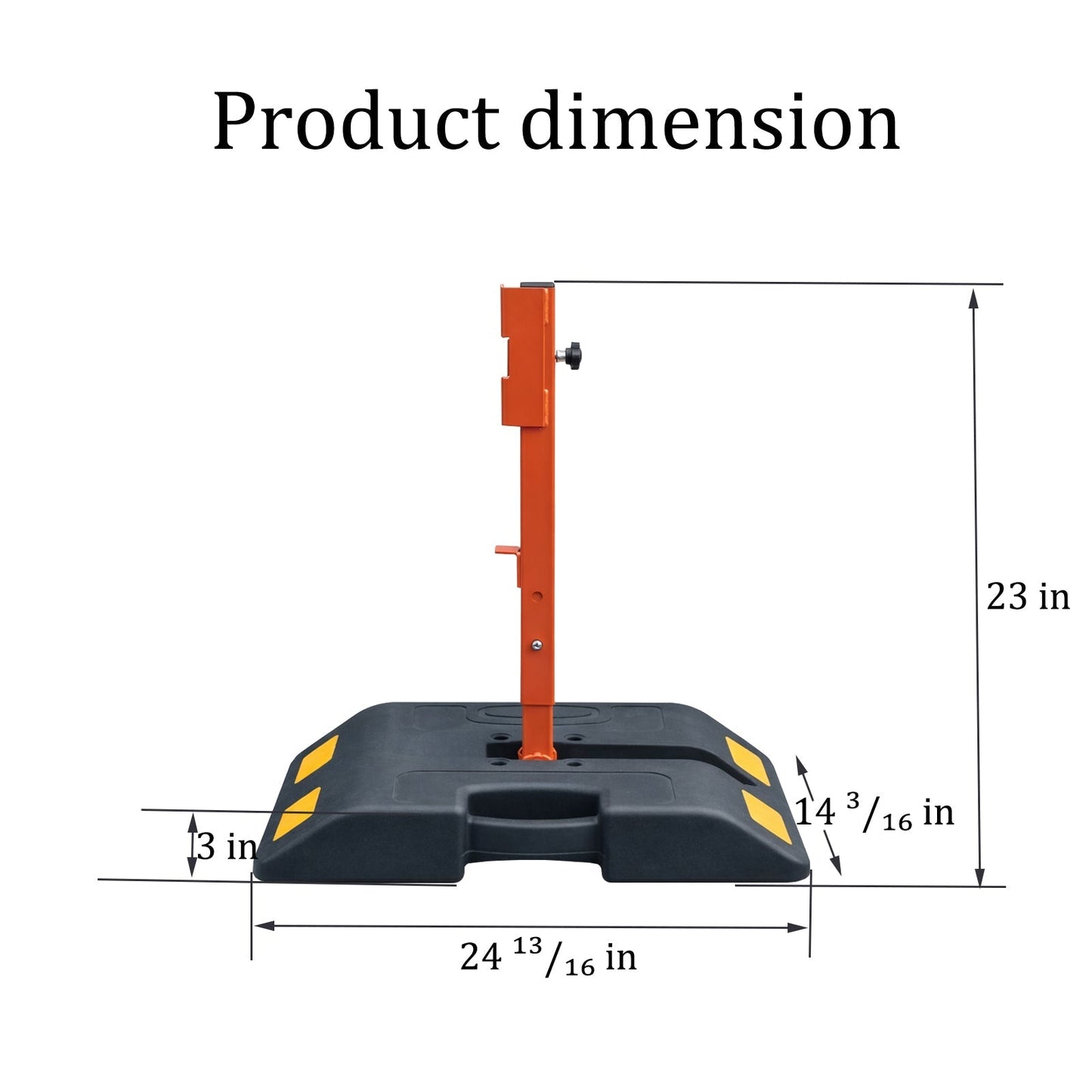 58 cm Portable Roll-Up Sign Stand with Rubber Base