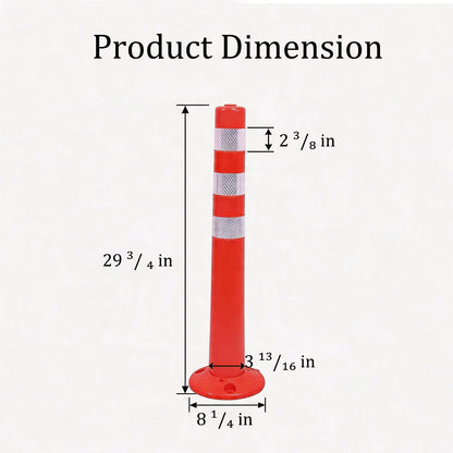 4-Pack PU Flexible Posts, 75 cm