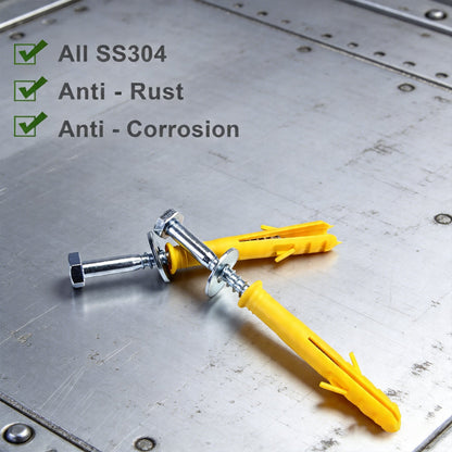 8-Pack M10x120 Screws, Sleeves and Washers