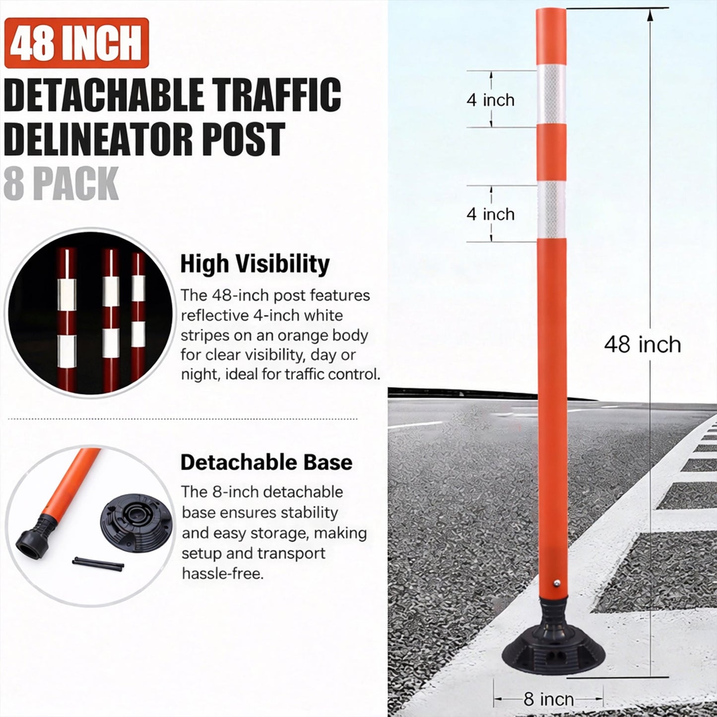 Flexible Surface-Mount Delineator Post