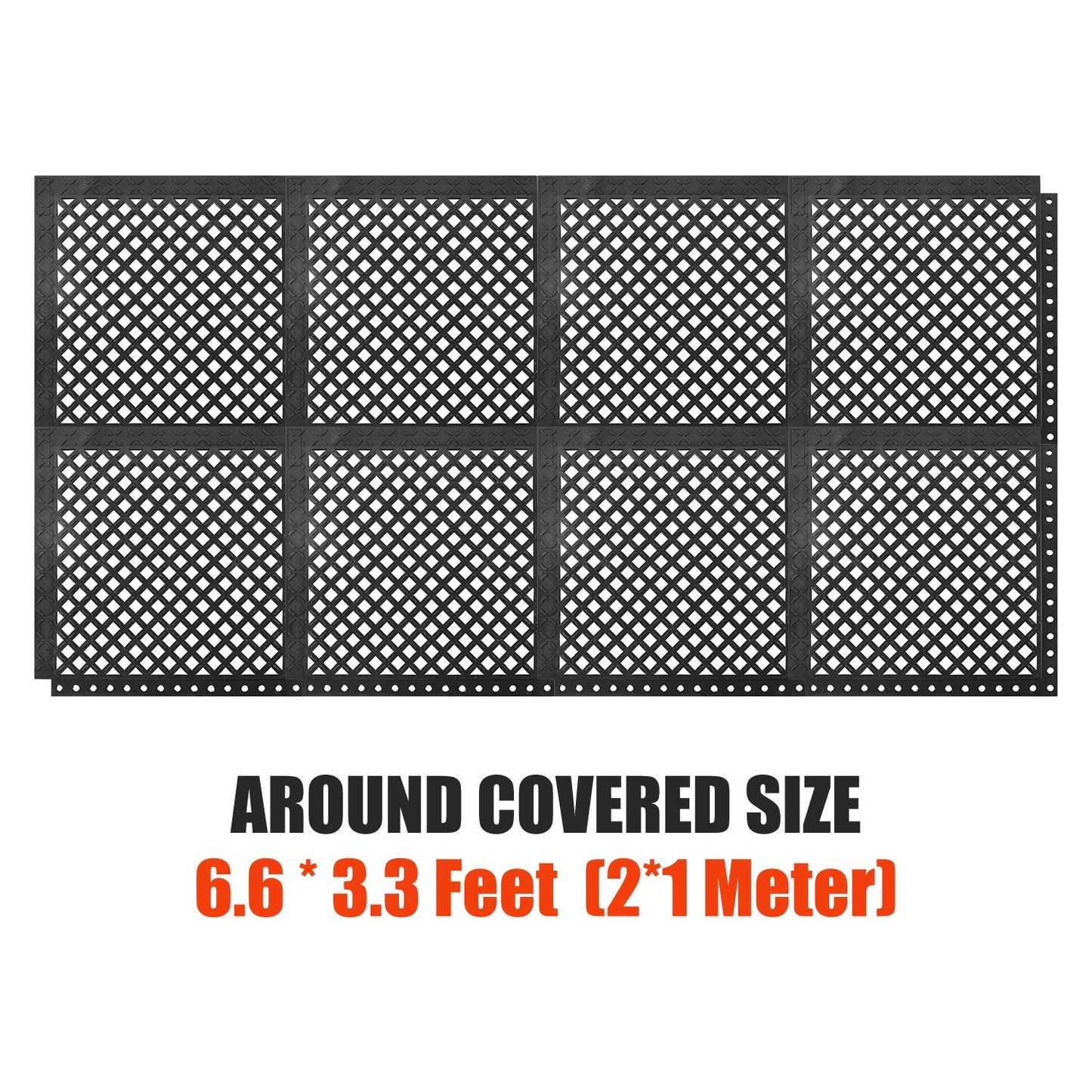 8-Pack Anti-Fatigue Interlocking Drainage Mats, 21 sq ft