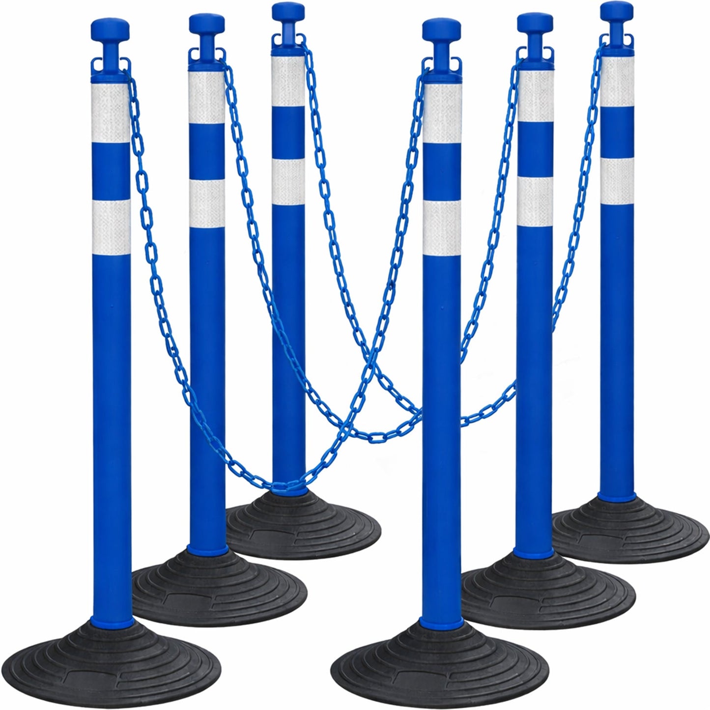 6-Pack Chain Post Set with Fillable Bases