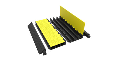 Système de protection de câbles AMS – rampe robuste emboîtable pour la protection des câbles et tuyaux en zones à fort trafic