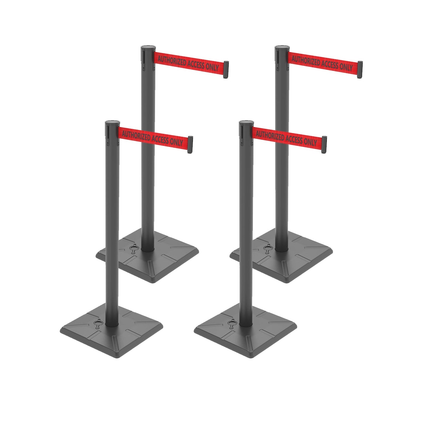 10ft Retractable Belt Stanchion Barrier - with accessories