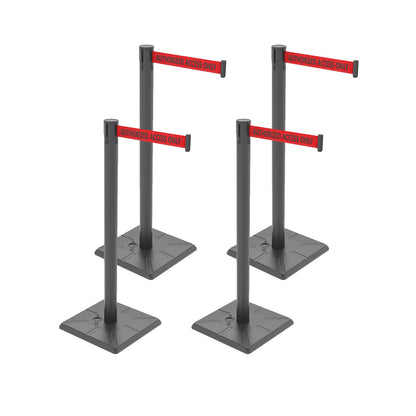 10ft Retractable Belt Stanchion Barrier - with accessories
