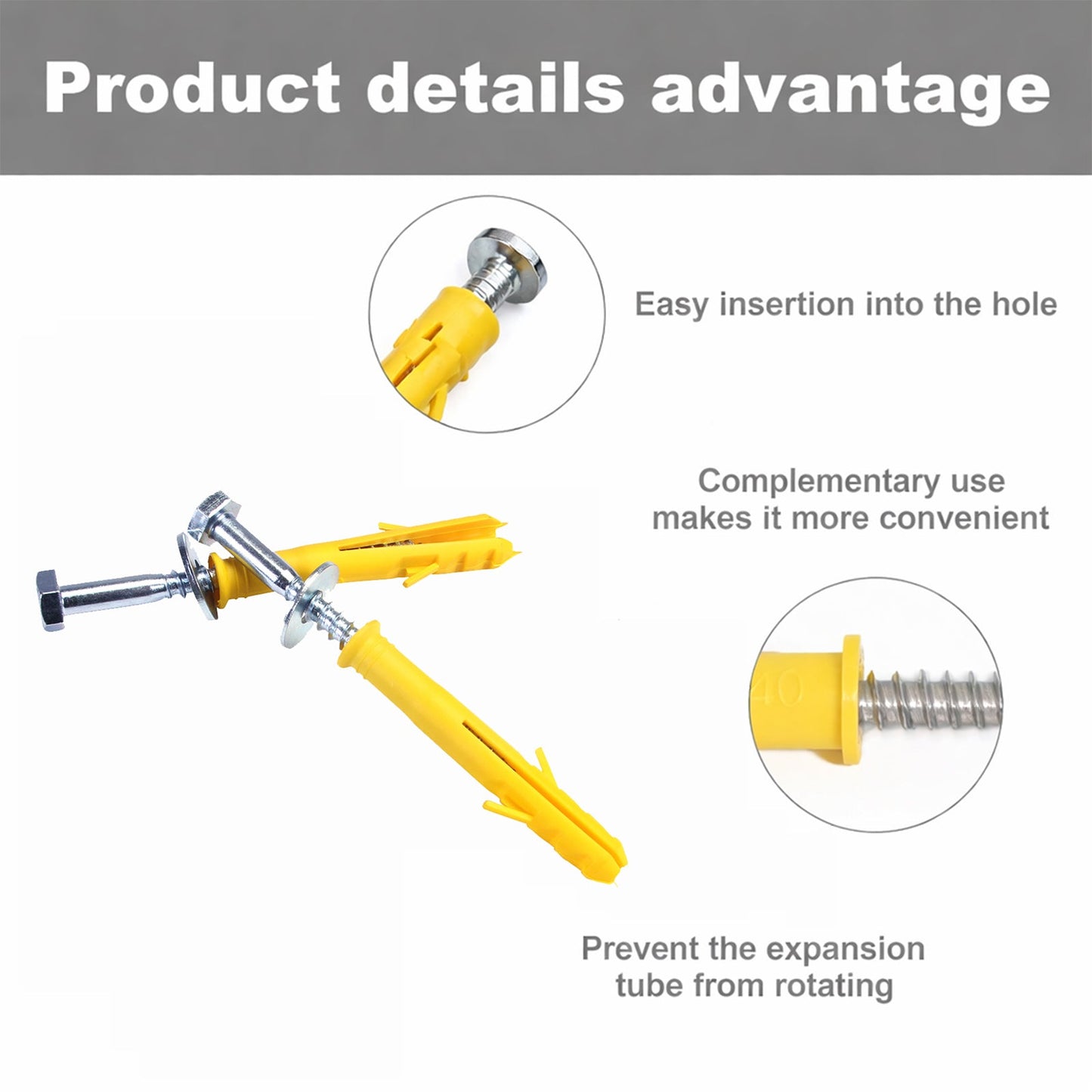 8-Pack M10x120 Screws, Sleeves and Washers