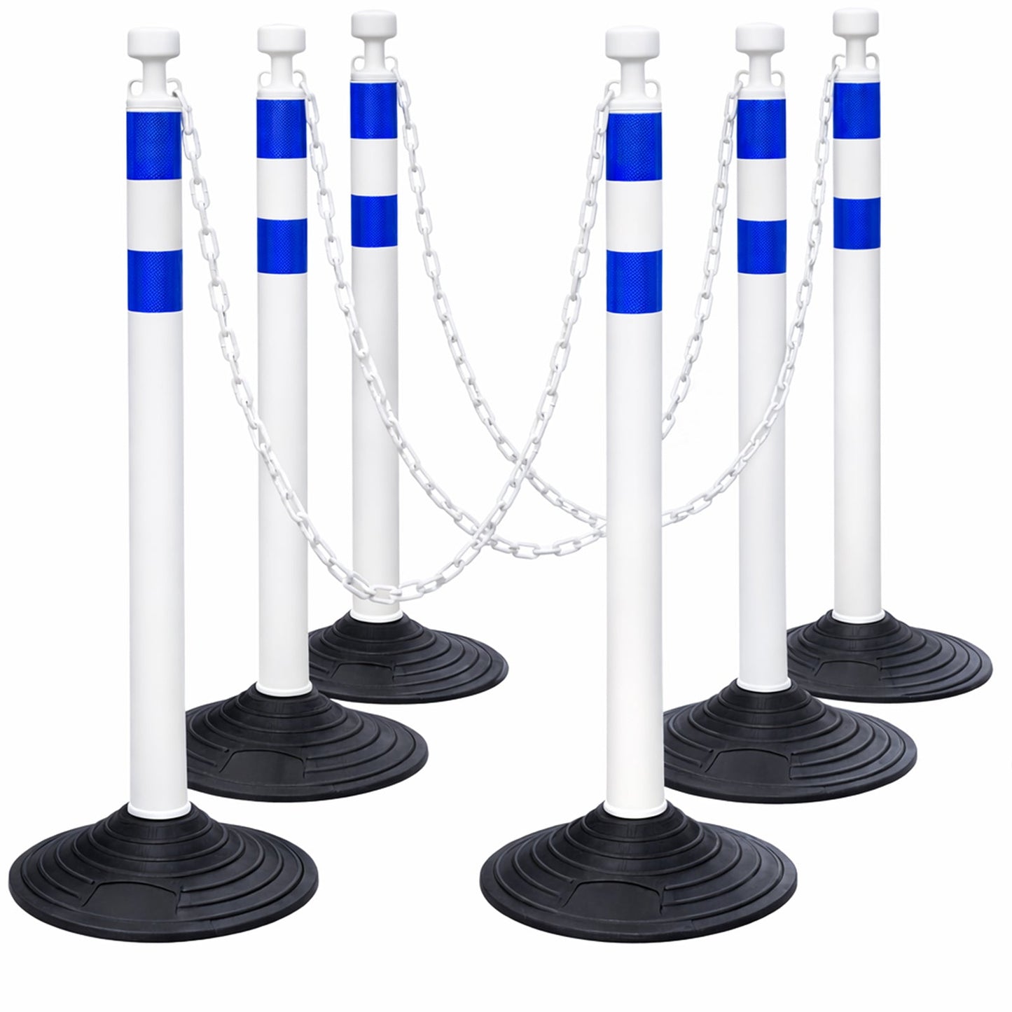 6-Pack Chain Post Set with Fillable Bases