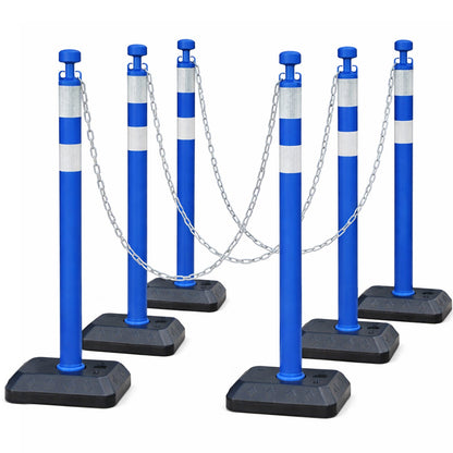 6-Pack Chain Post Set with Fillable Bases