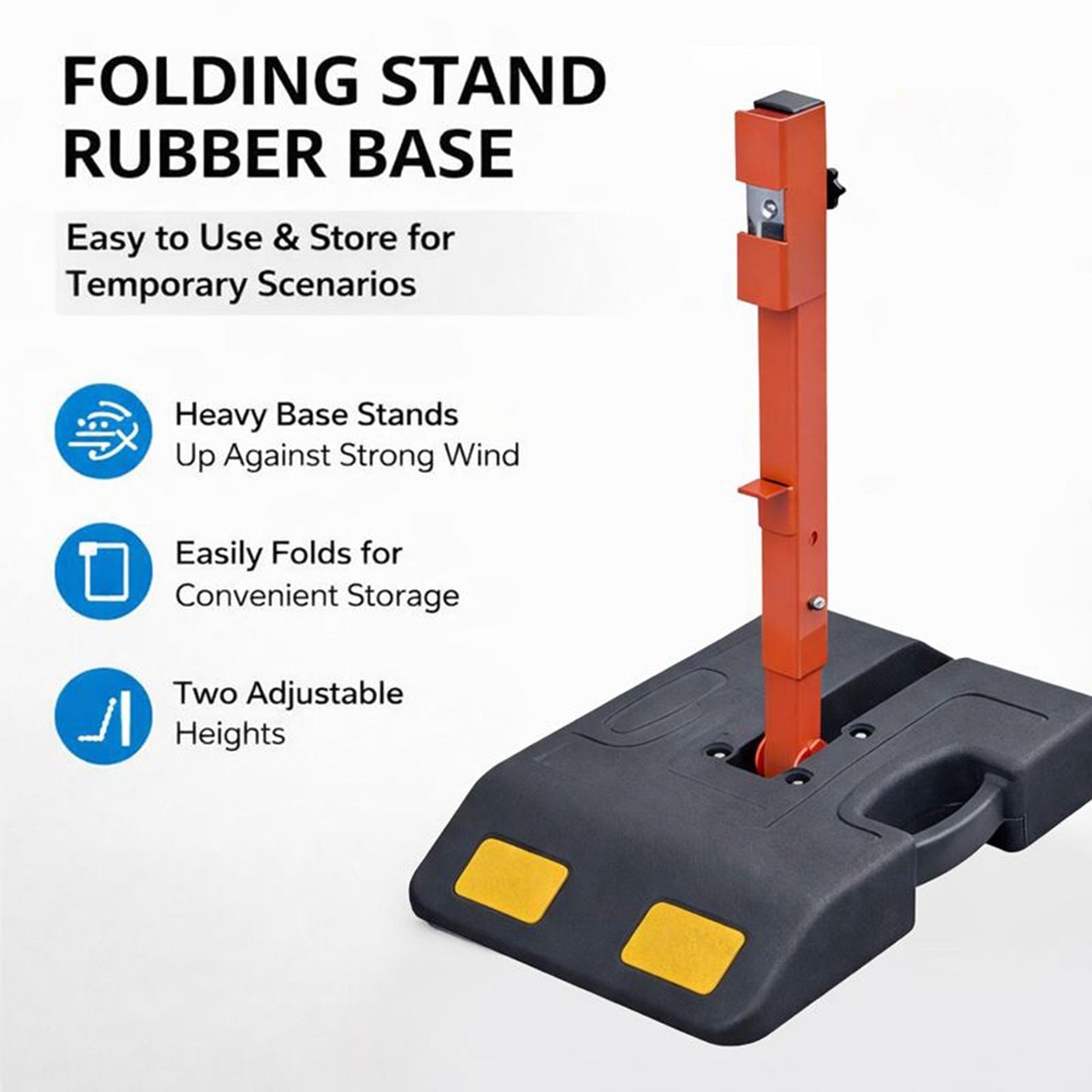 58 cm Portable Roll-Up Sign Stand with Rubber Base