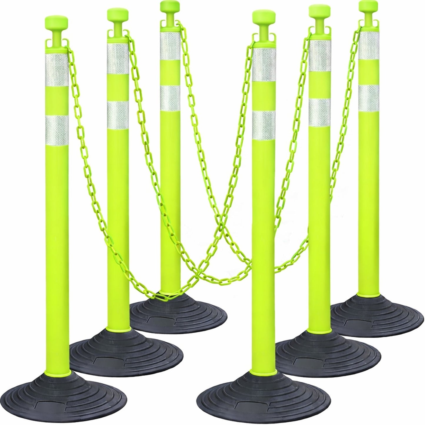6-Pack Chain Post Set with Fillable Bases