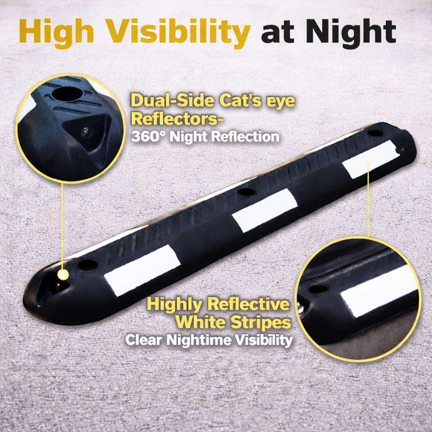 2PCS Bicyle Lane Separator Black/White