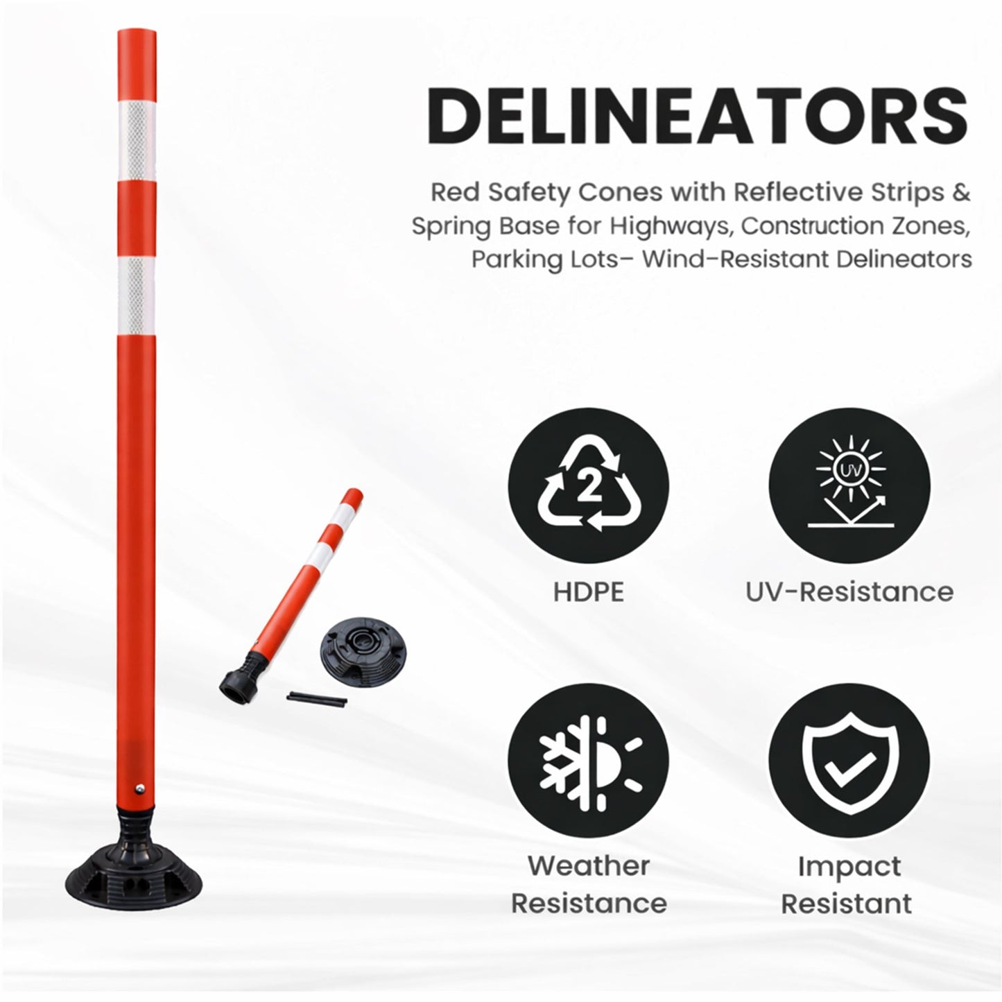 Flexible Surface-Mount Delineator Post