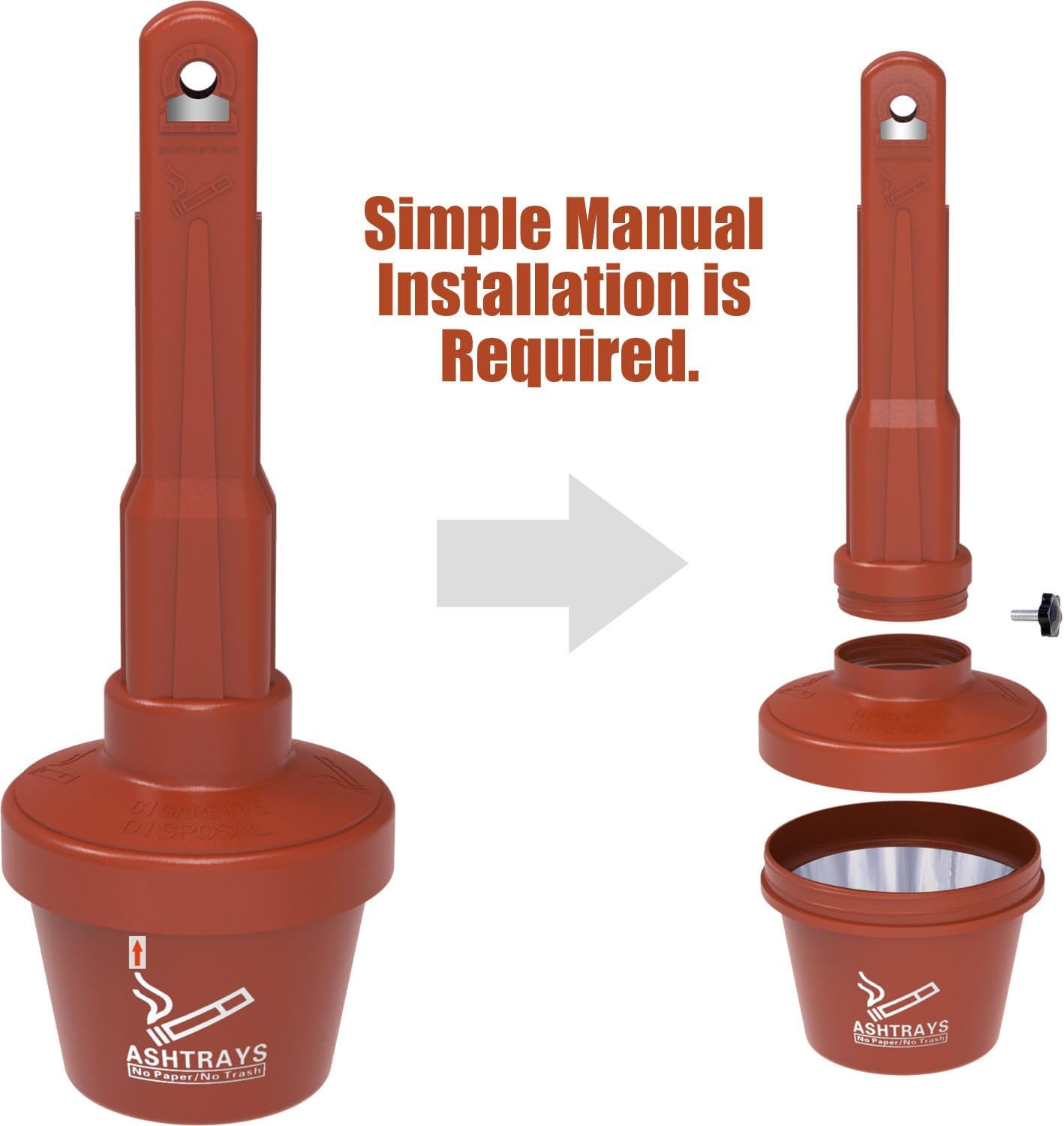 Outdoor Ashtray Cigarette Butt Receptacle