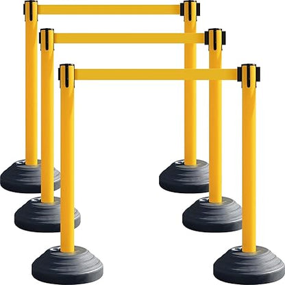 Plastic Retractable Stanchion with 10 ft Black Belt