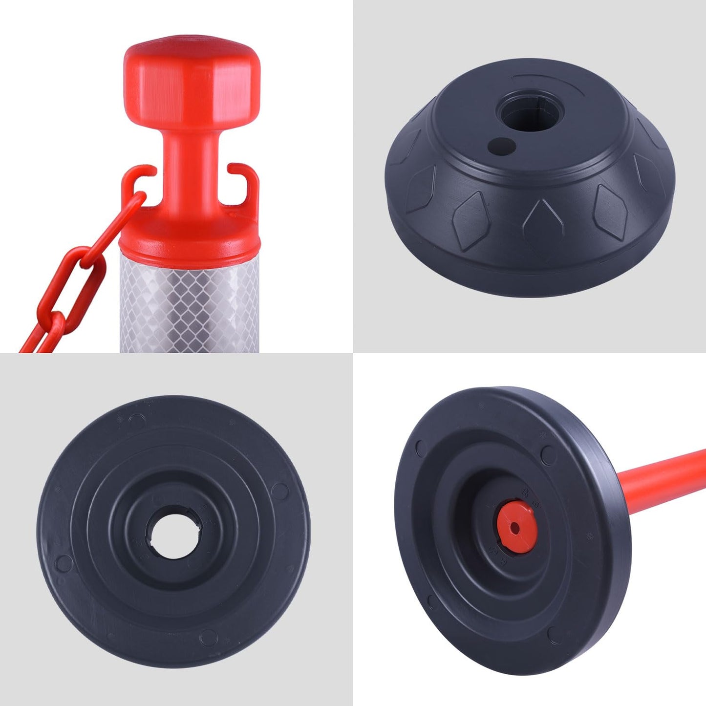 6-Pack Chain Post Set with Fillable Bases