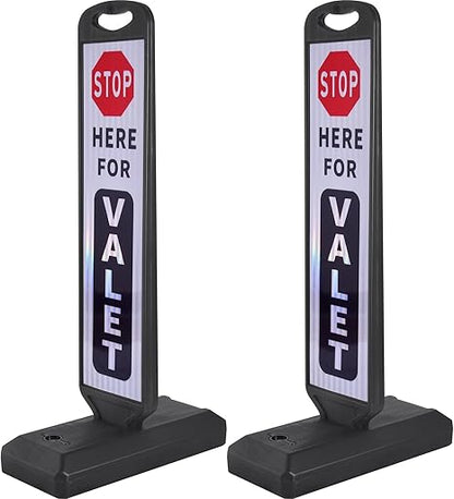Vertical Panel with Pedestrian Cross Sign,Valet Parking,No Parking,ADA Sign