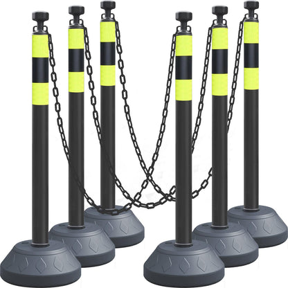 6-Pack Chain Post Set with Fillable Bases