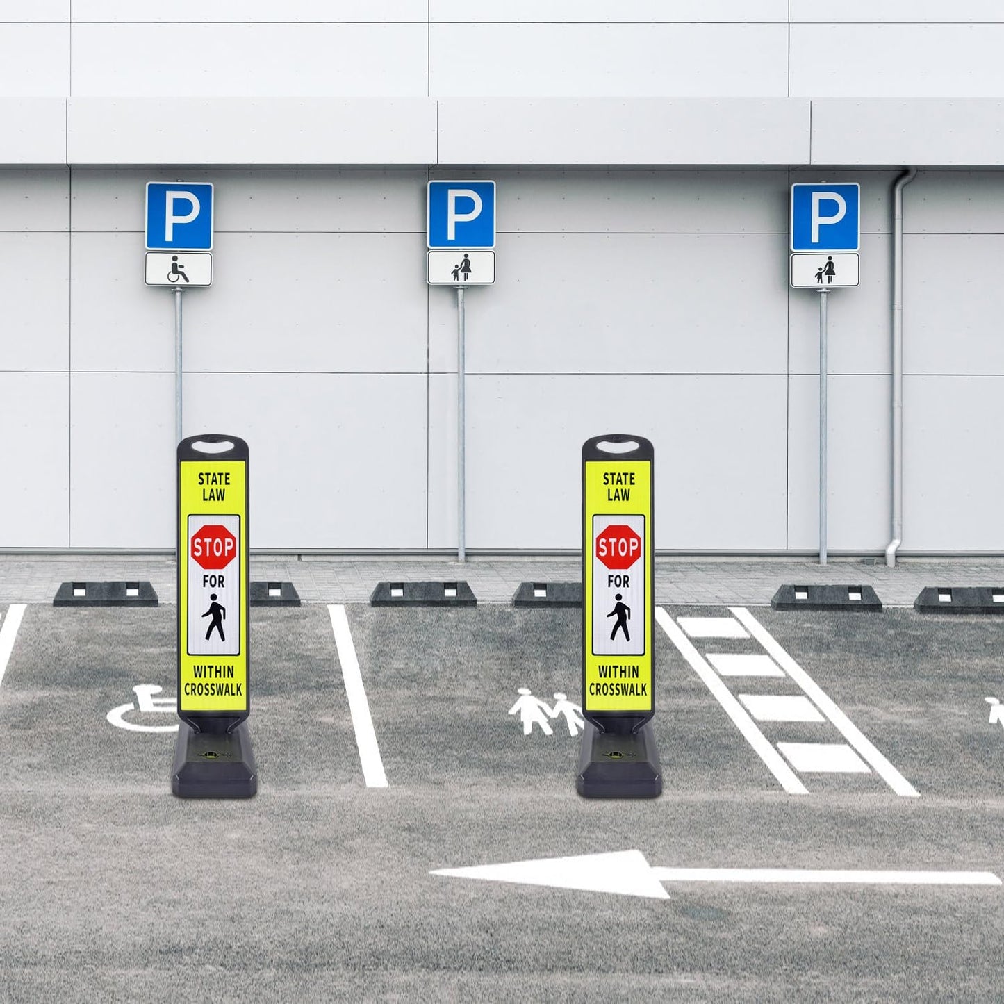 2-Pack 110 cm Double-Sided Reflective Parking Signs