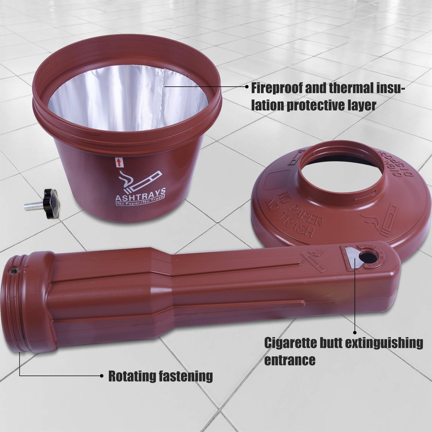 Outdoor Ashtray Cigarette Butt Receptacle