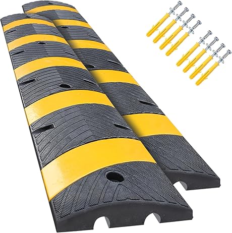 Heavy-Duty Rubber Speed Bump Hump