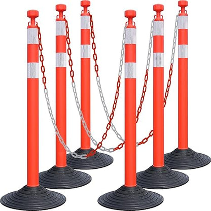 6-Pack Chain Post Set with Fillable Bases