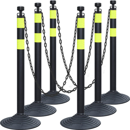 6-Pack Chain Post Set with Fillable Bases