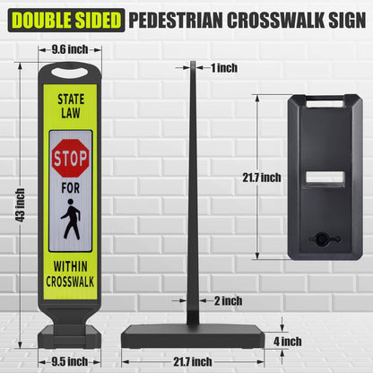 2-Pack 110 cm Double-Sided Reflective Parking Signs