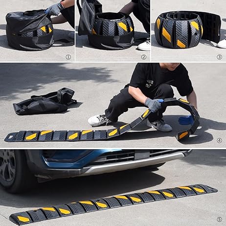 180 cm Roll-Up Speed Bump with Installation Kit