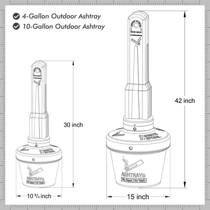Outdoor Ashtray Cigarette Butt Receptacle