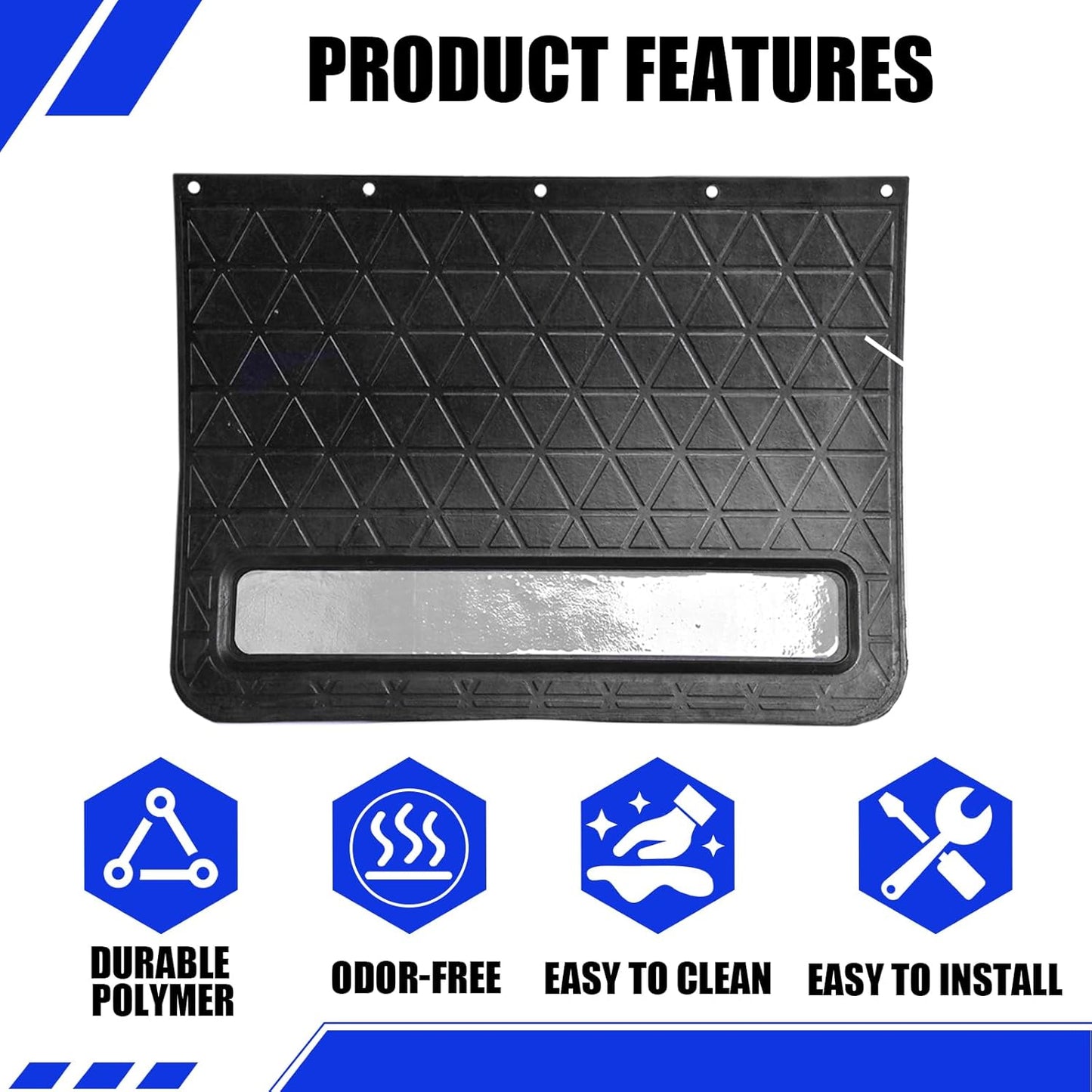 2-Pack Adjustable Hitch Mud Flaps for Trucks and Trailers