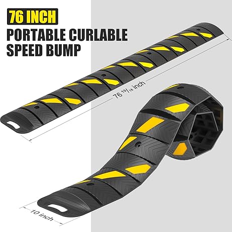 180 cm Roll-Up Speed Bump with Installation Kit