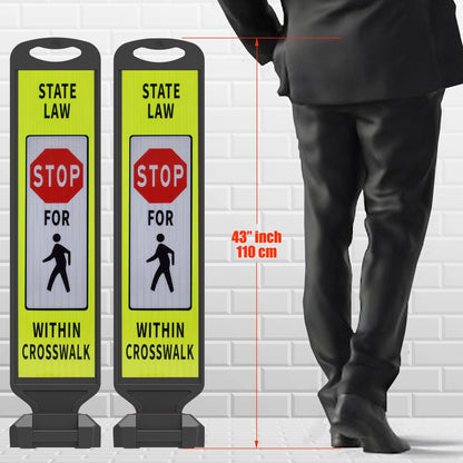 2-Pack 110 cm Double-Sided Reflective Parking Signs