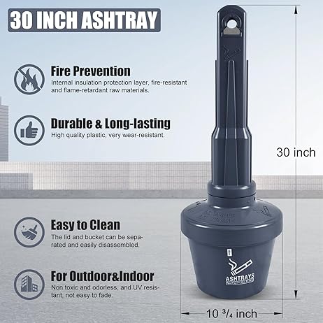 Outdoor Ashtray Cigarette Butt Receptacle
