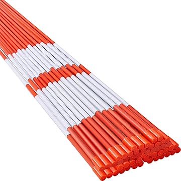 50-Pack Fiberglass Snow Stakes, 117 cm