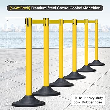 Plastic Retractable Stanchion with 300 cm Black Belt